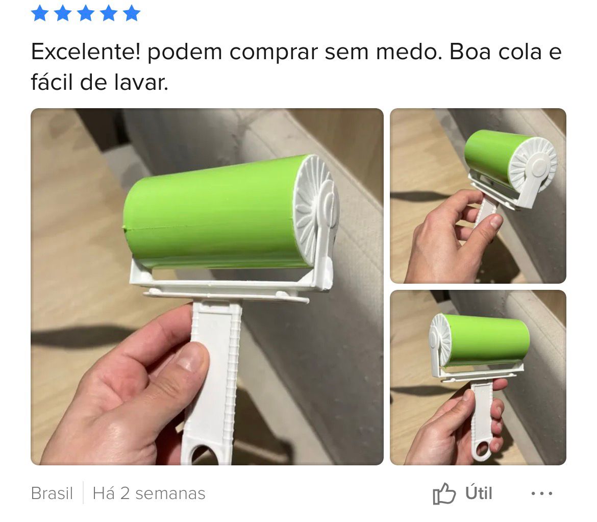 Print real de avaliação: Excelente, boa cola e fácil de lavar