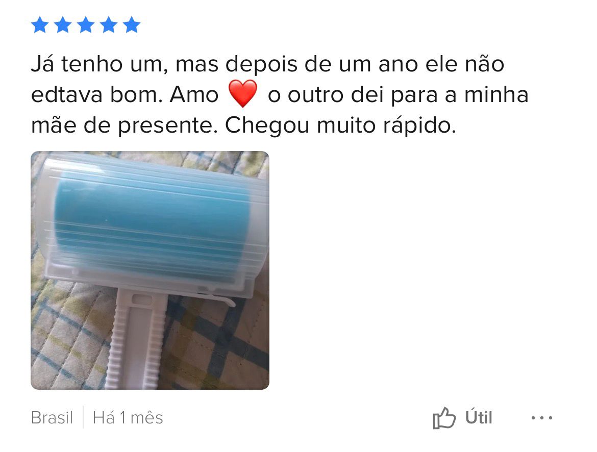Print real de avaliação: Chegou rápido e ótimo para presente